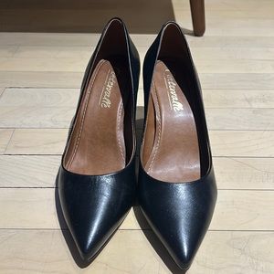 Black Leather Pumps